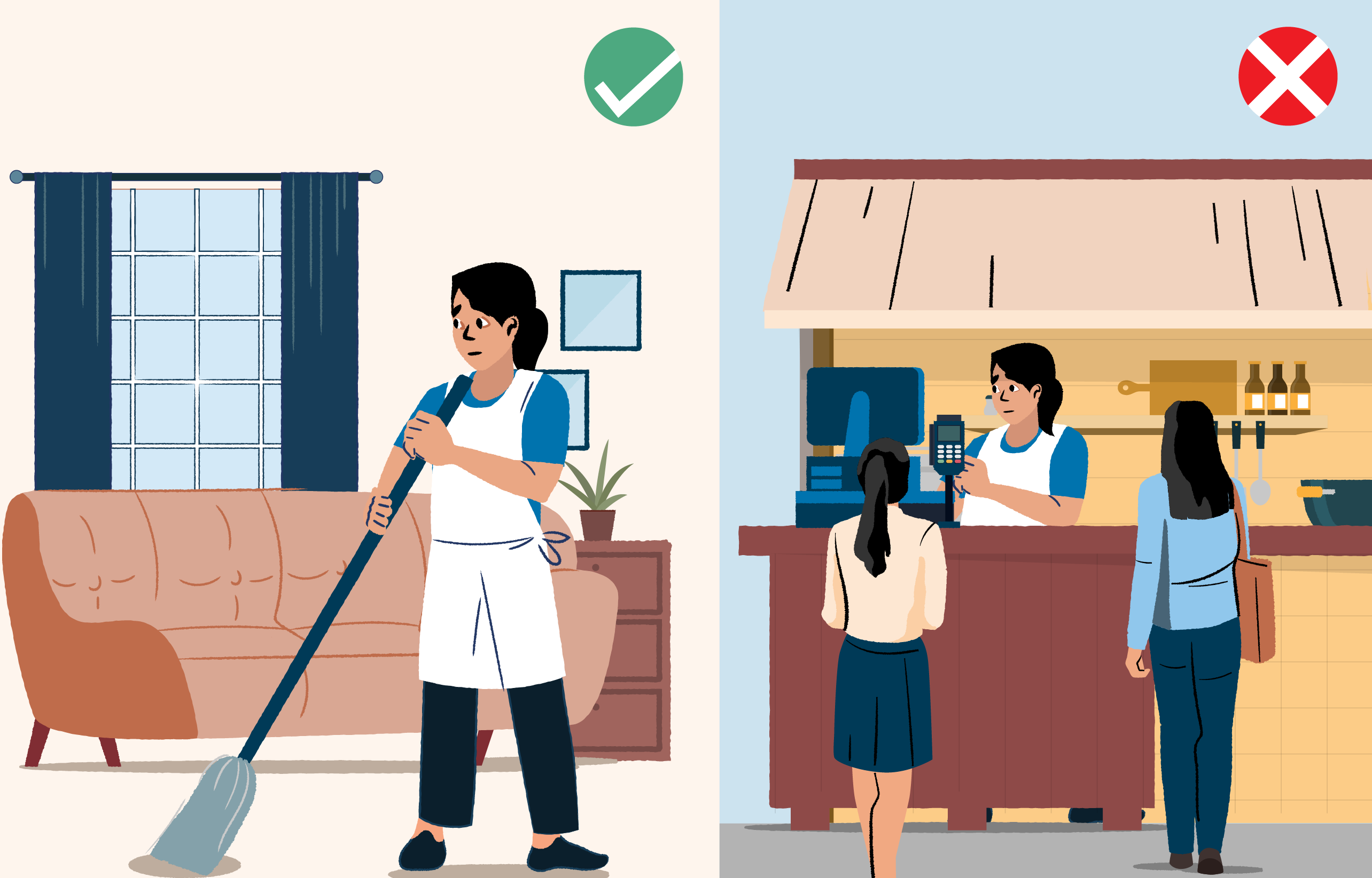 Your migrant domestic worker must not work for your business