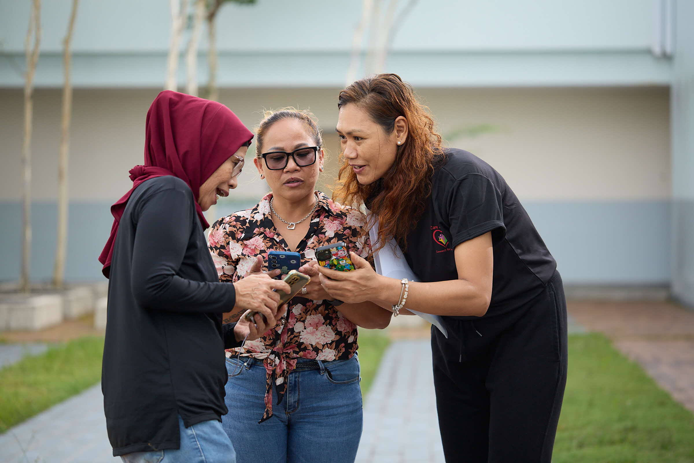 Care Sister teaching helpers tech skills